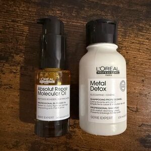Travel Size | L’Oreal Metal Detox Shampoo + Absolut Molecular Repair Oil